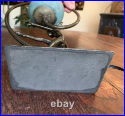 Antique Vtg Art Nouveau Art Deco Nude Lady Dancing Lamp With Glass Globe 14.5T