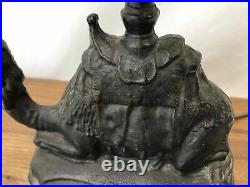 Antique Vtg Cast Iron Camel Lamp 1920s Art Deco Egyptian Moroccan Small, Bedside