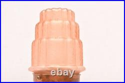 Antique Woman Nude Figural Table Lamp Art Deco 16 Light Sky Scraper Shade VTG