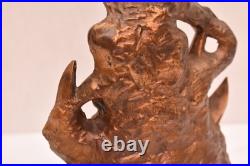 Antique Woman Nude Figural Table Lamp Art Deco 16 Light Sky Scraper Shade VTG