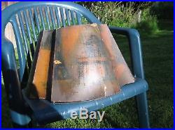 Antique art and craft copper lamp with art nouveau art deco shade by Toybold