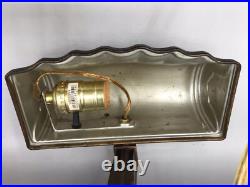 Antique art deco RICHLITE 397 desk bankers lamp skyscraper base, clamshell shade