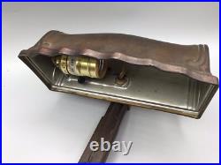 Antique art deco RICHLITE 397 desk bankers lamp skyscraper base, clamshell shade