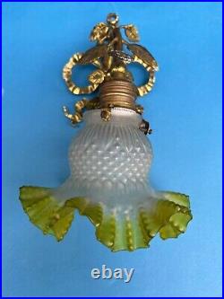 Antique wall Art Deco lamp Glass Shade