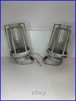 Appleton Angle Mounted Lamp Light Industrial Vintage Art Deco Set of 2