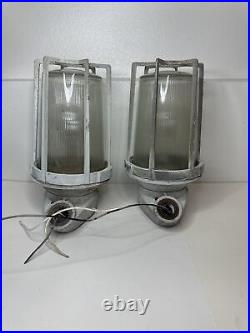 Appleton Angle Mounted Lamp Light Industrial Vintage Art Deco Set of 2