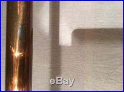 Art Deco 1930 Modernist Coppered Brass Opalescent French Table Lamp Light