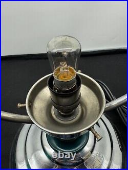 Art Deco 1930's Australian Working Chrome Plated C Lamp With Rare Colour Shade