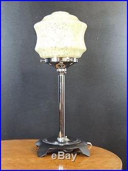Art Deco 1930s British table light chrome modernist lamp
