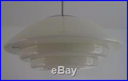 Art Deco 20er 30er MITHRAS Bauhaus Lampe Deckenlampe Opalglas weiß Milchglas