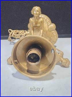 Art Deco 3 FLAPPER LADIES Cast Spelter Metal Lamp NO SHADE