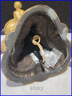 Art Deco 3 FLAPPER LADIES Cast Spelter Metal Lamp NO SHADE