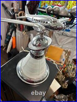 Art Deco Airplane Lamp RARE Derico Designs