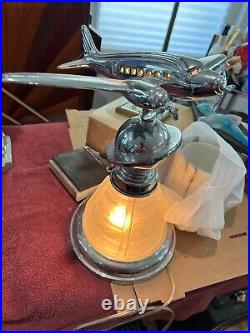 Art Deco Airplane Lamp RARE Derico Designs