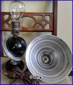 Art Deco Aluminum Globe'Saturn' Swiveling Table Lamp