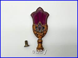 Art Deco Amethyst Art Glass Lamp Finial Chicago Czech Republic