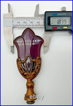 Art Deco Amethyst Art Glass Lamp Finial Chicago Czech Republic
