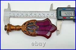 Art Deco Amethyst Art Glass Lamp Finial Chicago Czech Republic