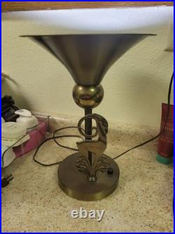 Art Deco Antelope Table Torchiere Lamp