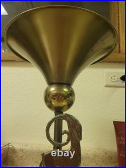 Art Deco Antelope Table Torchiere Lamp