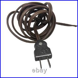 Art Deco Antique Gold Dancer Figural Woman Nymph Table Lamp Leaf Accent 10 Tall