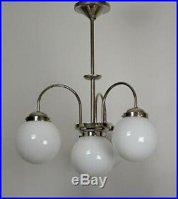 Art Deco Bauhaus Deckenlampe Nickel