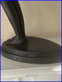 Art Deco Black Nude Lady Table Lamp Max Le Verrier Reproduction