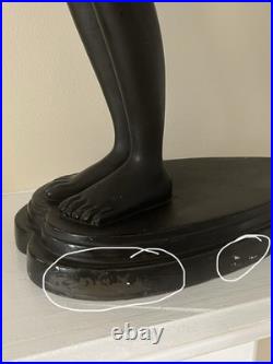 Art Deco Black Nude Lady Table Lamp Max Le Verrier Reproduction