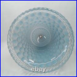 Art Deco Boudoir Lamp Frosted Blue Glass Hobnail 1920s