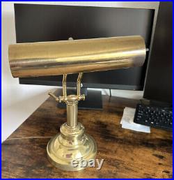 Art Deco Brass Adjustable Bankers Desk Piano Table Lamp Made USA