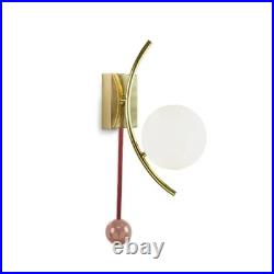 Art Deco Brass Helio Wall Sconce Black Powder Coated Sage Wood Handmade Lamp