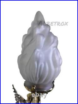 Art Deco Brass Mermaid Wall Sconce Vintage Art Nouveau Antique Lamp