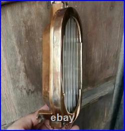Art Deco Brass Wall Light Oval Fluted Glass Luxury Sconce Lamp