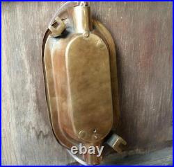 Art Deco Brass Wall Light Oval Fluted Glass Luxury Sconce Lamp