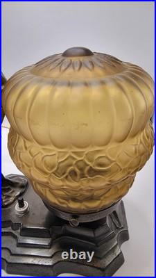 Art Deco Bronze Table Lamp See Description