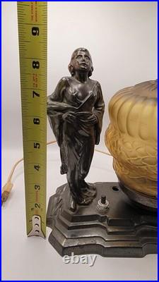 Art Deco Bronze Table Lamp See Description