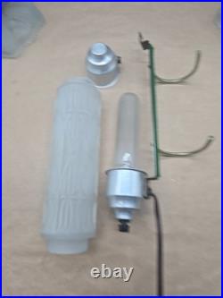 Art Deco Bullet Torpedo Skyscraper Lamps Headboard Lamp Boudoir 3 Lamp Set