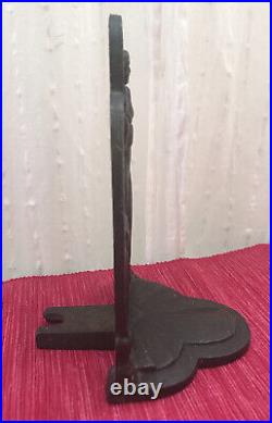 Art Deco Cast Iron Lamp Base with Nude Figure and Greyhounds
