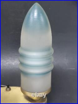 Art Deco Chrome Stork Table Lamp Skyscraper Bullet Shade vintage 1930s-50s