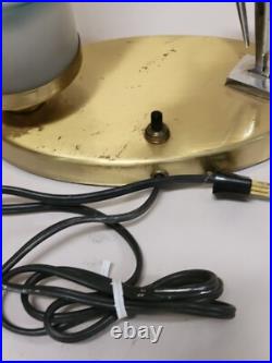 Art Deco Chrome Stork Table Lamp Skyscraper Bullet Shade vintage 1930s-50s