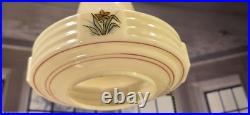 Art Deco Custard Botanical Ceiling Light Fixture Kitchen Hallway Pantry Pendant