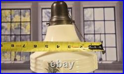 Art Deco Custard Botanical Ceiling Light Fixture Kitchen Hallway Pantry Pendant