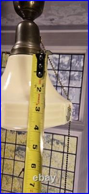 Art Deco Custard Botanical Ceiling Light Fixture Kitchen Hallway Pantry Pendant