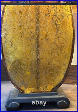 Art Deco Czech Mica & Glass Lamp