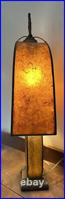 Art Deco Czech Mica & Glass Lamp