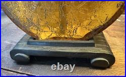 Art Deco Czech Mica & Glass Lamp