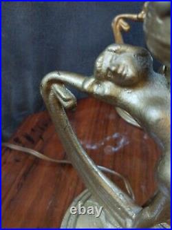 Art Deco Dancing Lady Small Table Lamp