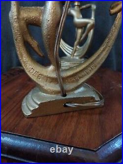 Art Deco Dancing Lady Small Table Lamp