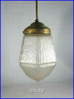 Art Deco Decken-Lampe mit alter Fassung, neu elektrifiziert