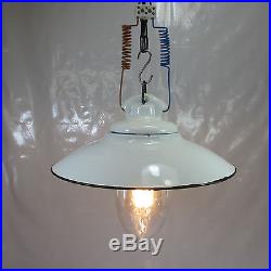 Art Deco Deckenlampe Emaille Lampe Glaskolbenlampe Industrielampe Bauhaus Lampe